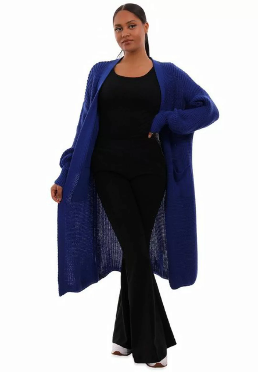 YC Fashion & Style Cardigan Basic Strickjacke Cardigan Verschlusslos in Uni günstig online kaufen