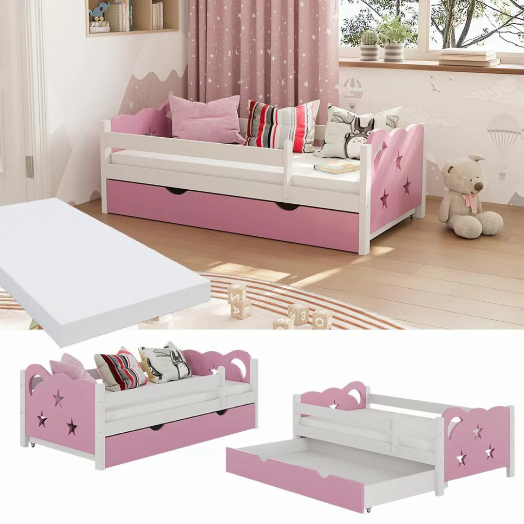VitaliSpa® Kinderbett Jessica, Rosa/Weiß, 70x140 cm günstig online kaufen