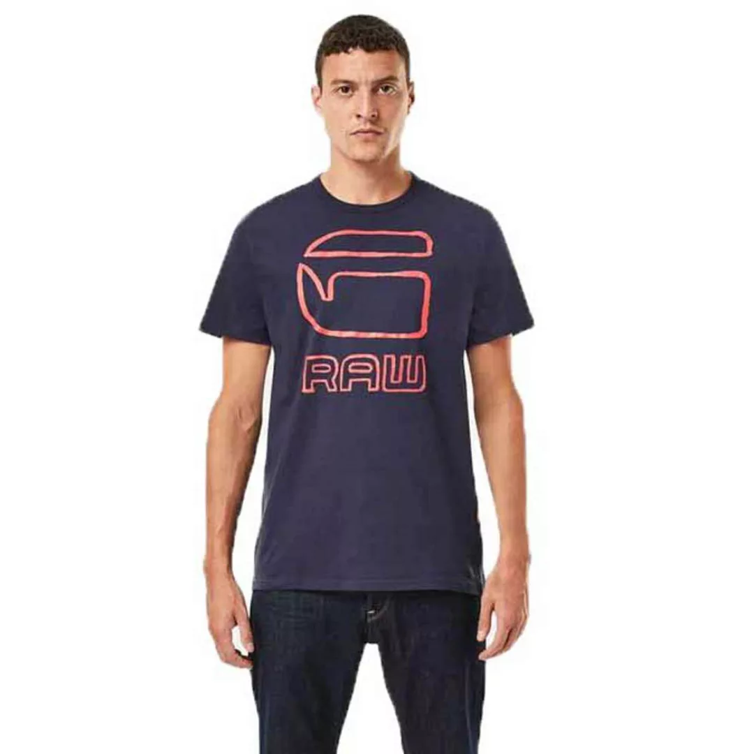 G-star Graphic Graw Straight Kurzarm T-shirt 2XL Sartho Blue günstig online kaufen