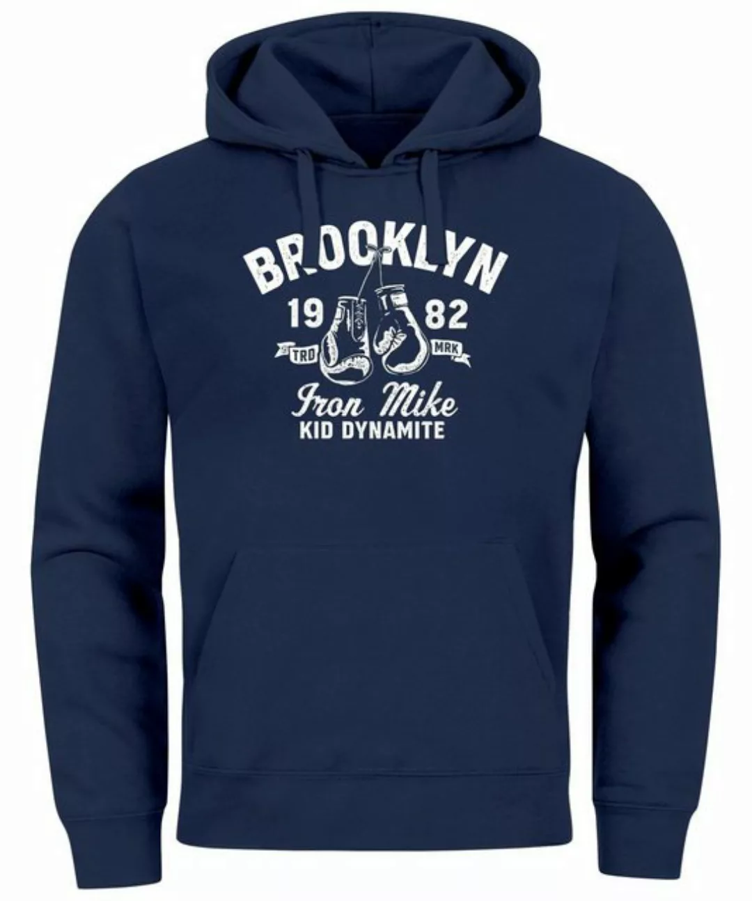 Neverless Hoodie Hoodie Herren Boxen Iron Mike Brooklyn Retro Design Print günstig online kaufen