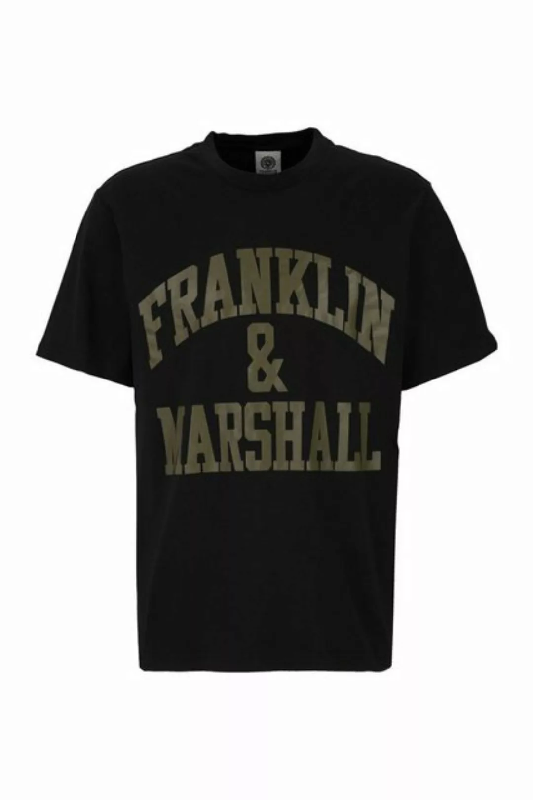 Franklin & Marshall T-Shirt T-Shirt mit gummierten Logoprint aus reiner Bau günstig online kaufen