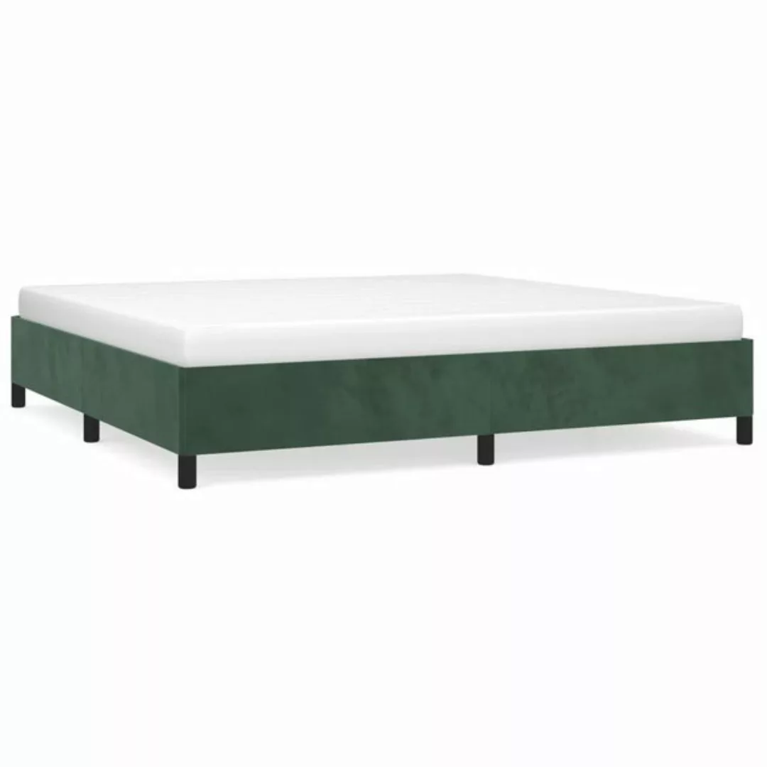 furnicato Bett Bettgestell Dunkelgrün 200x200 cm Samt günstig online kaufen