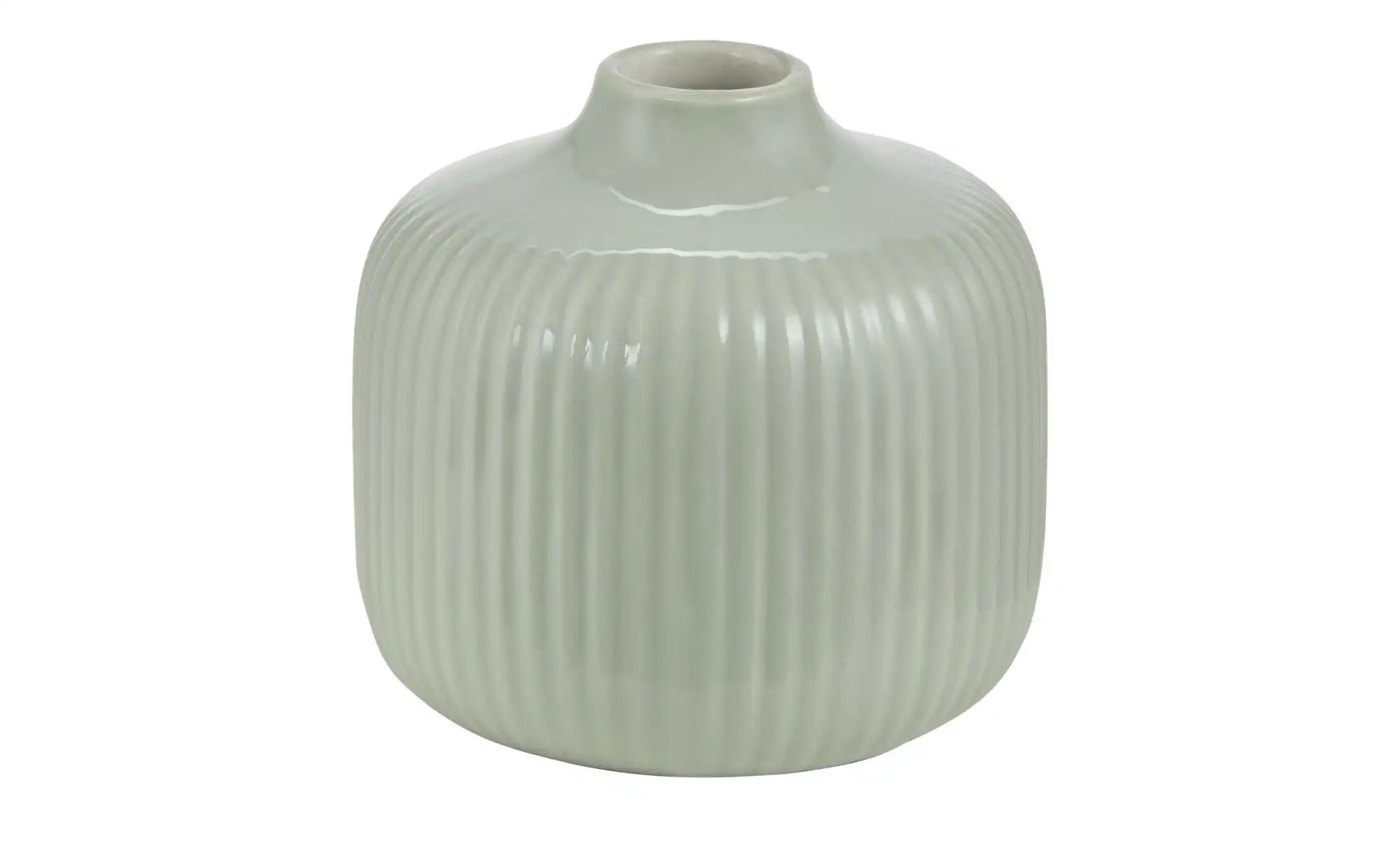 HOME STORY Vase ¦ grün ¦ Dolomite ¦ Maße (cm): H: 10  Ø: 10.5 Accessoires > günstig online kaufen