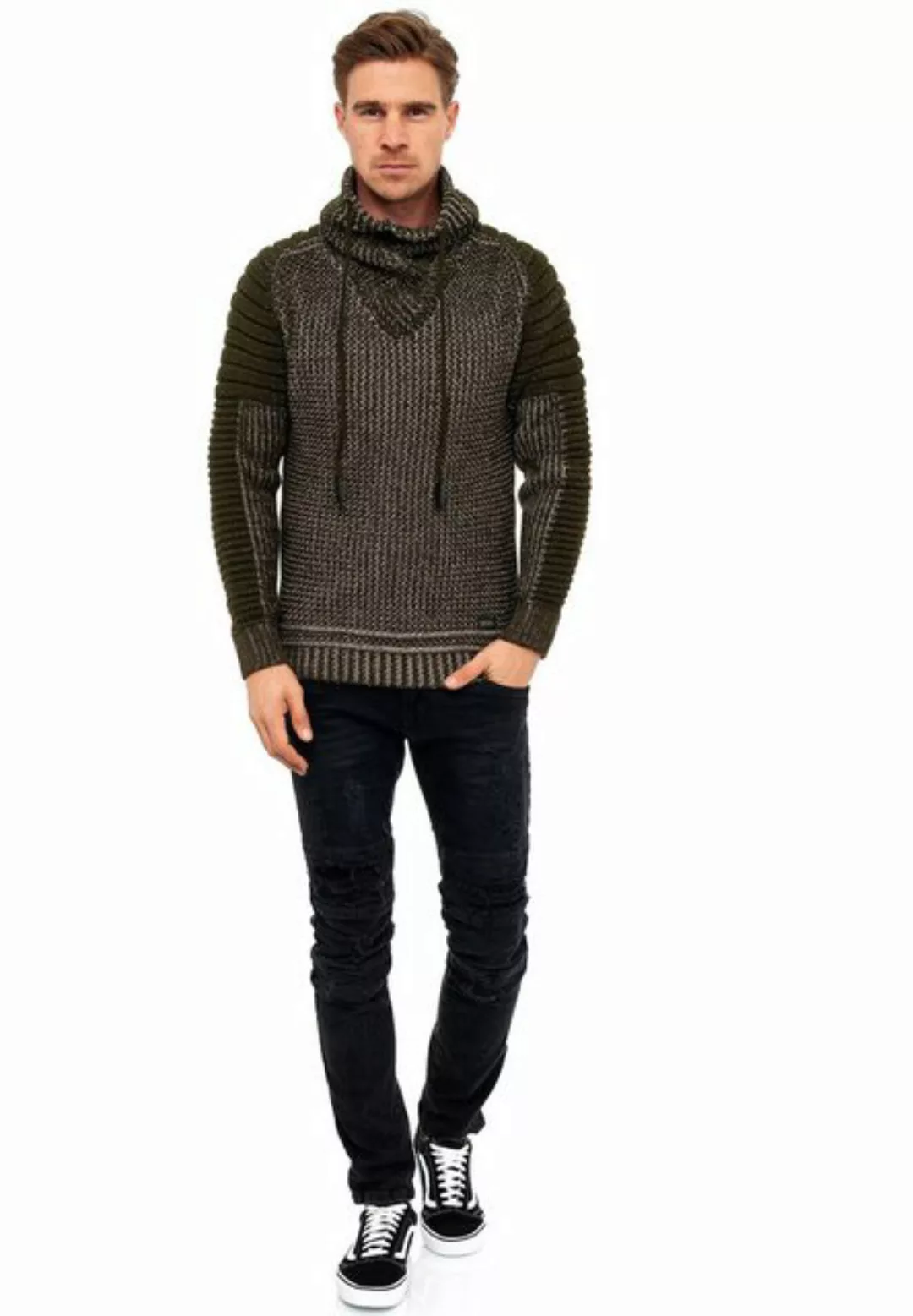 Rusty Neal Strickpullover mit hochabschließendem Kragen günstig online kaufen