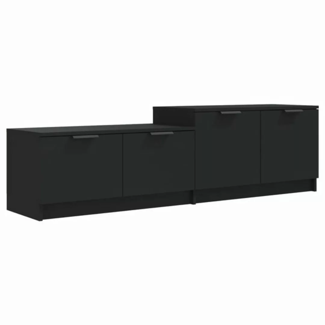 furnicato TV-Schrank Schwarz 158,5x36x45 cm Holzwerkstoff (1-St) günstig online kaufen