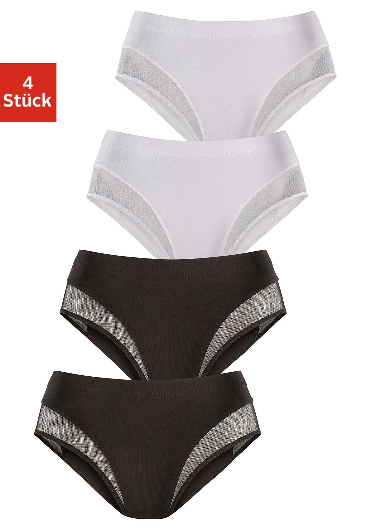 petite fleur Formslip, (4er-Pack), mit Mesh-Einsätzen am Bein günstig online kaufen