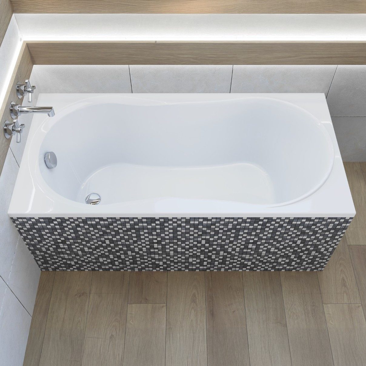 KOLMAN Badewanne Rechteck Gracja 140x70, Ablaufgarnitur günstig online kaufen
