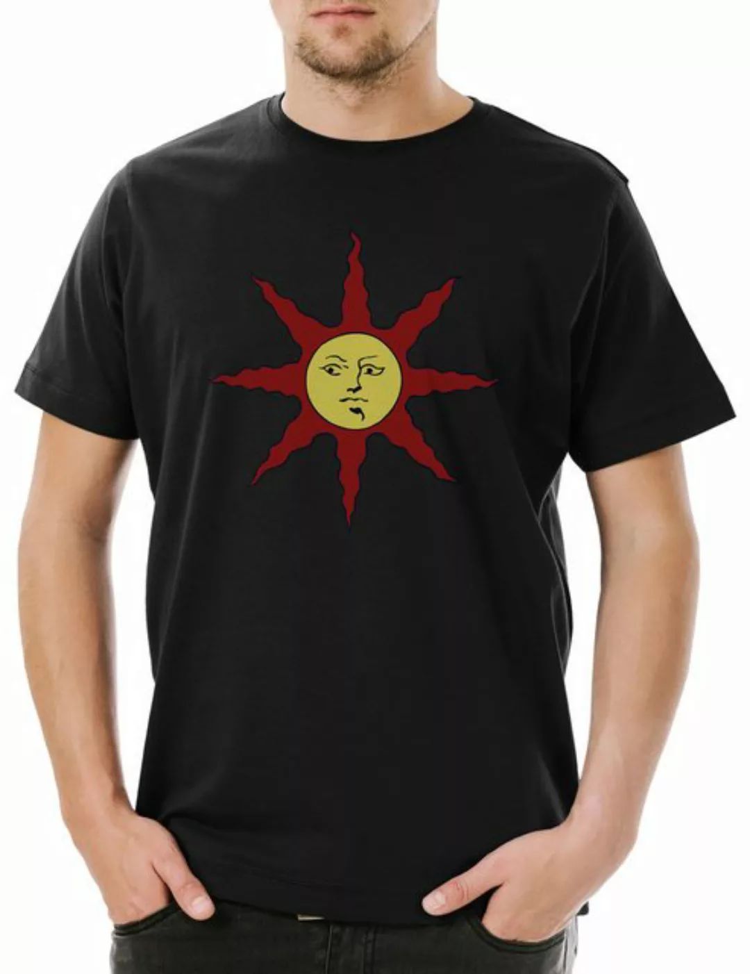 Urban Backwoods Print-Shirt Dark Soul Sun Herren T-Shirt Firelink Shrine Da günstig online kaufen