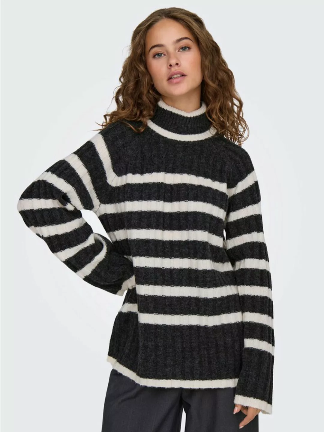 JDY Rollkragenpullover JDYMILEY L/S LONG STRIPE PULLOV KNT NOOS günstig online kaufen