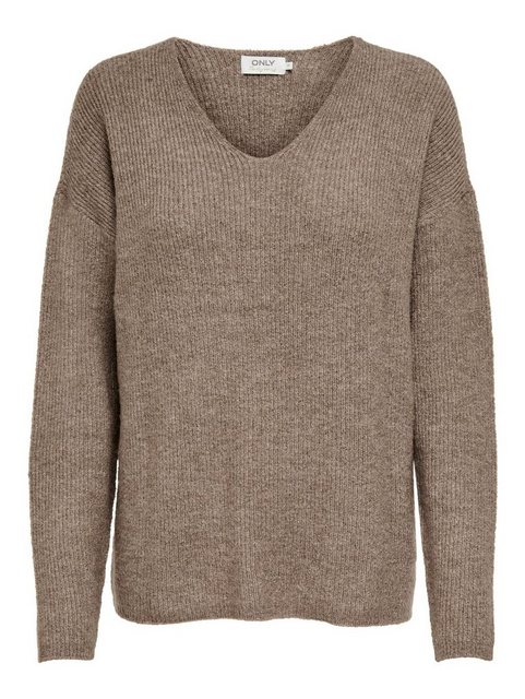 ONLY Strickpullover Warmer Strickpullover Stretch V-Ausschnitt Sweater ONLC günstig online kaufen