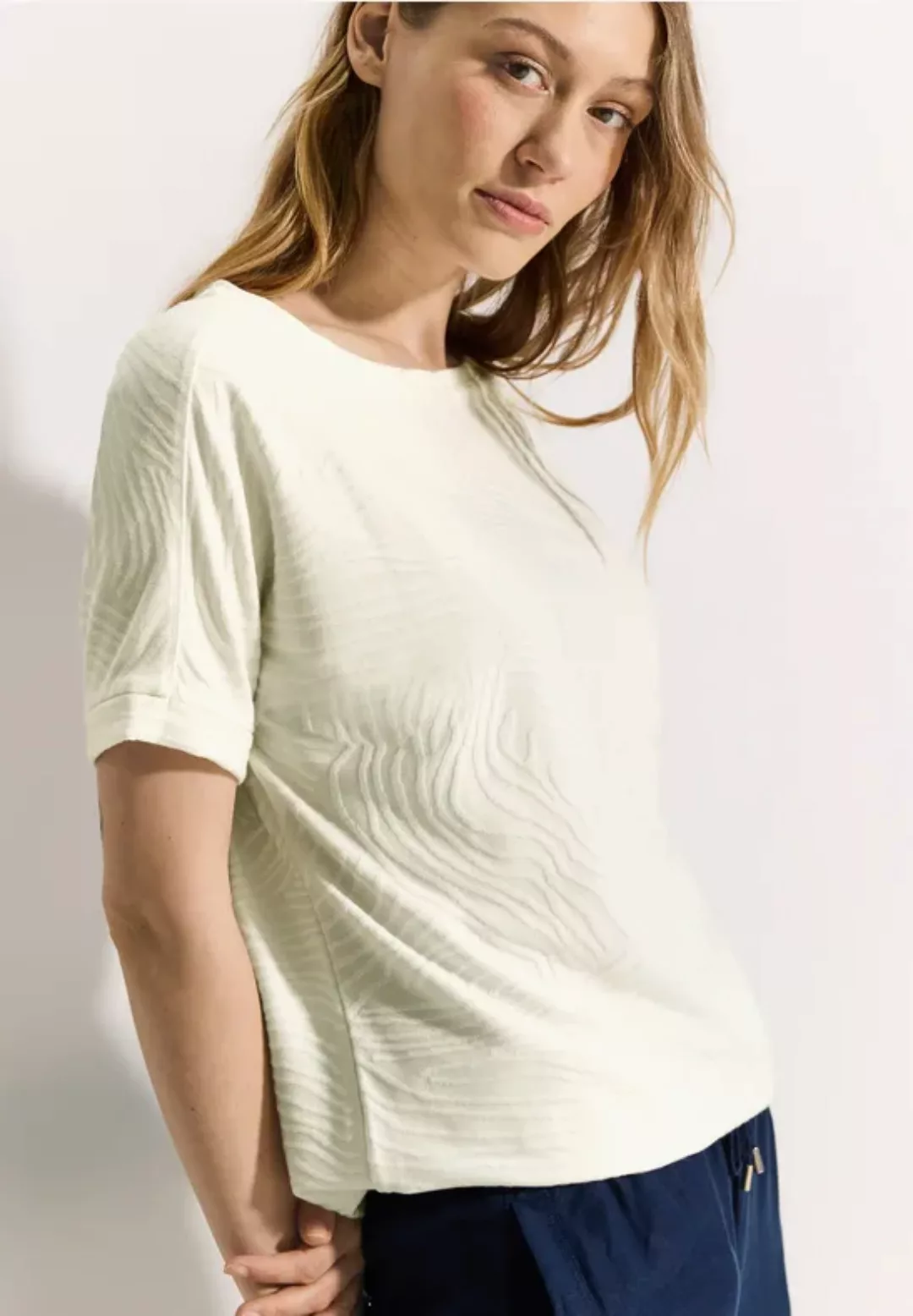 Cecil T-Shirt Light Jacquard Shirt günstig online kaufen