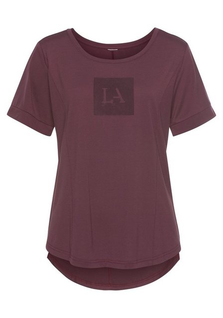 LASCANA ACTIVE T-Shirt mit Teilungsnähten und Logodruck günstig online kaufen