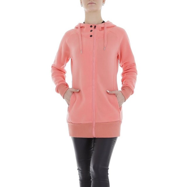 Ital-Design Sweatjacke Damen Freizeit (85855916) Kapuze Sweatjacke in Coral günstig online kaufen