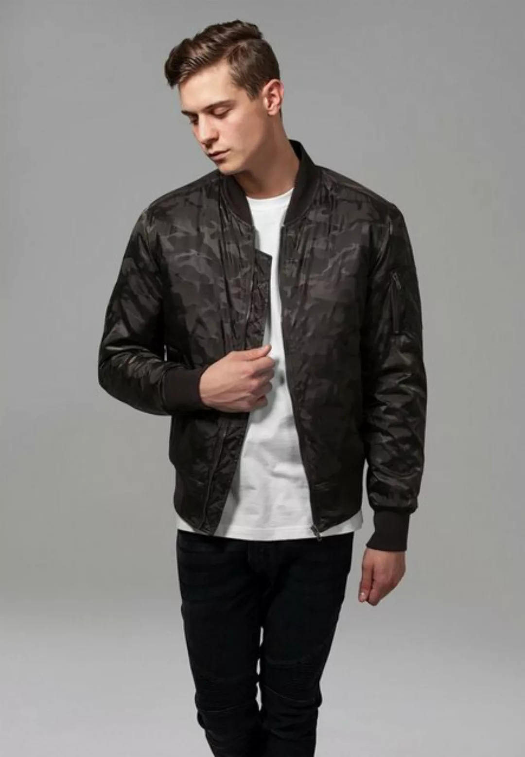 URBAN CLASSICS Bomberjacke TB1621 - Tonal Camo Bomber Jacket darkolive M günstig online kaufen