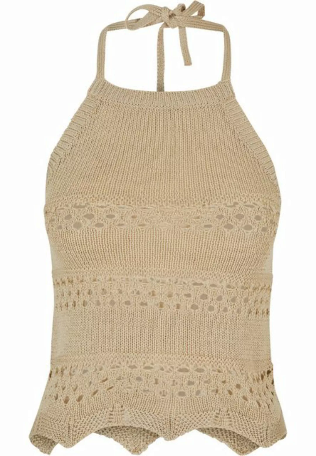 URBAN CLASSICS Muskelshirt Urban Classics Damen Ladies Short Crochet Knit N günstig online kaufen