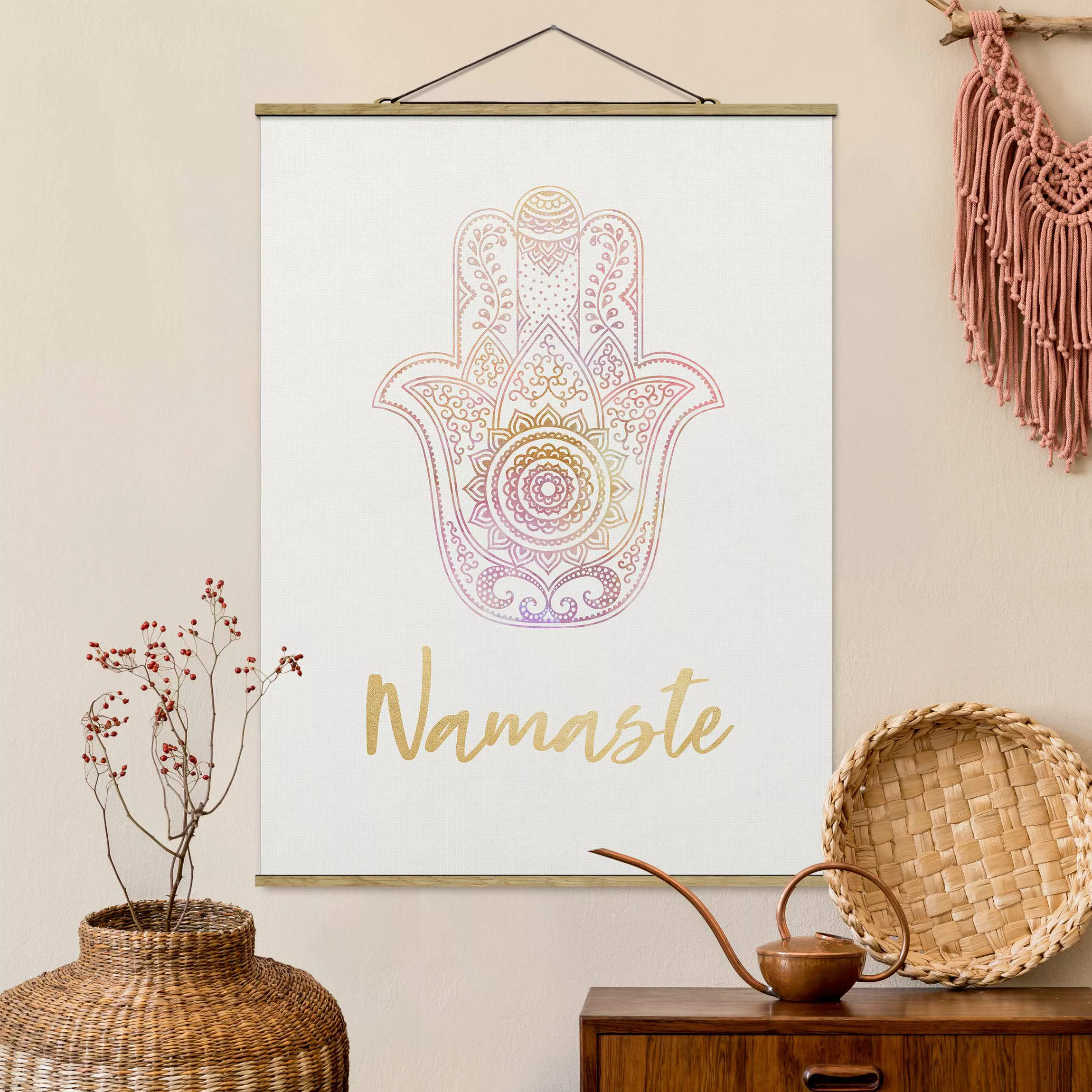 home24 Stoffbild Hamsa Hand Namaste günstig online kaufen