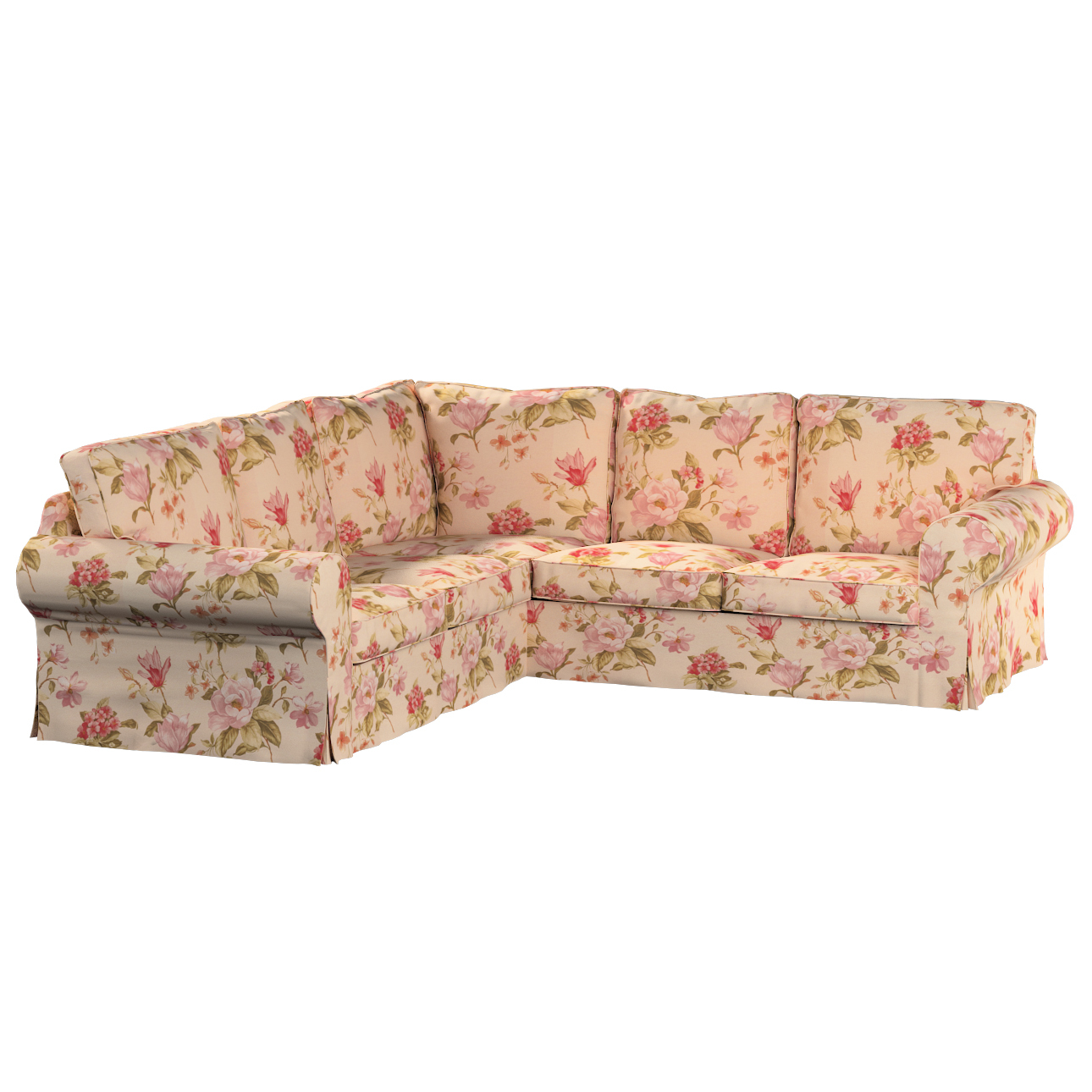 Bezug für Ektorp Ecksofa, creme-rosa, Sofahusse für Ektorp Ecksofa, Londres günstig online kaufen