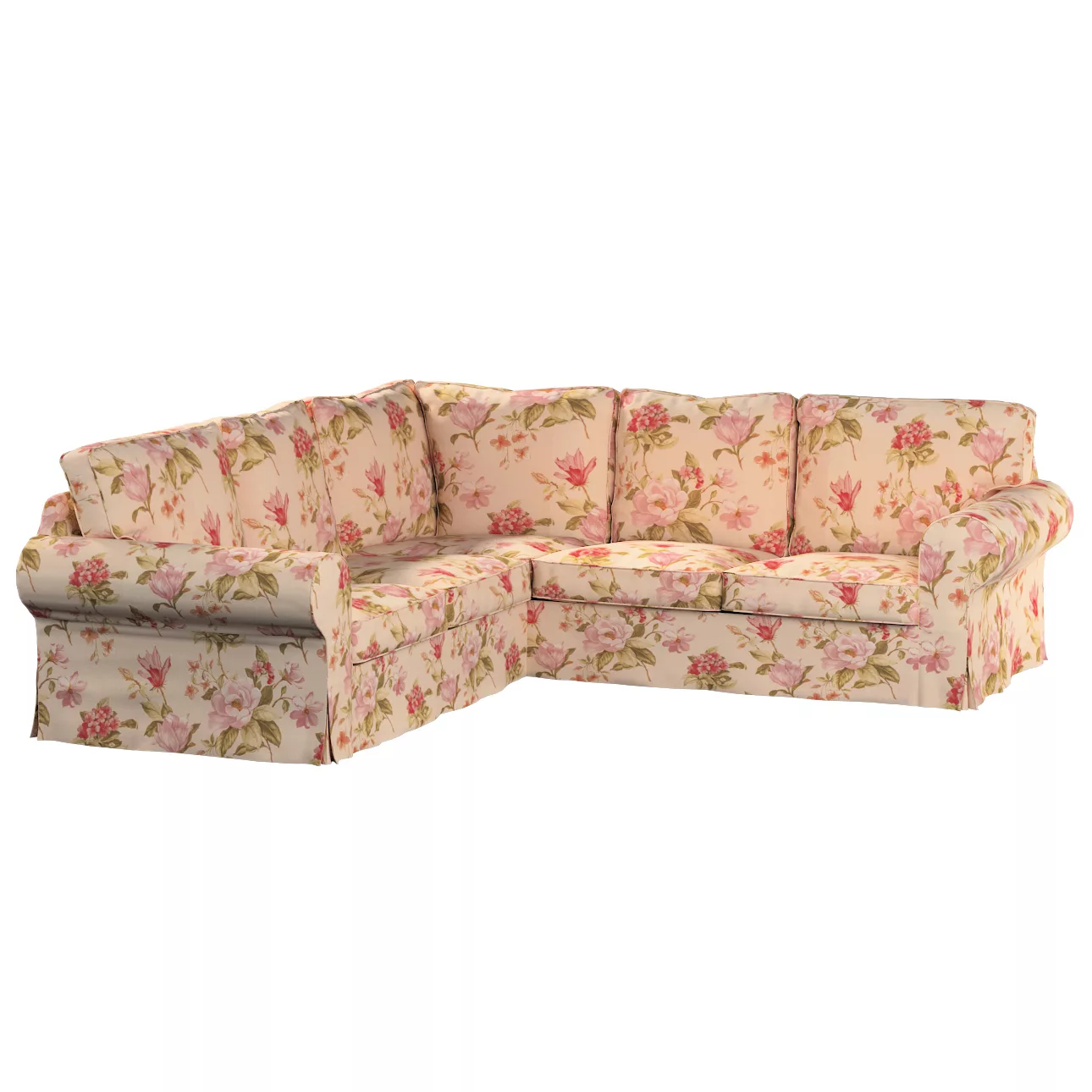 Bezug für Ektorp Ecksofa, creme-rosa, Sofahusse für Ektorp Ecksofa, Londres günstig online kaufen