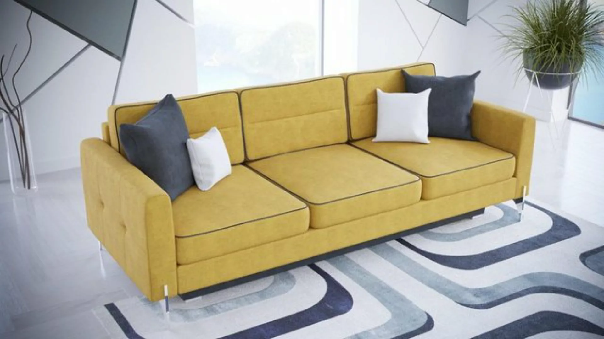 JVmoebel Sofa Sofas Klapp Textil Couch Schlafsofa Bett Sofa Kasten Couchen günstig online kaufen