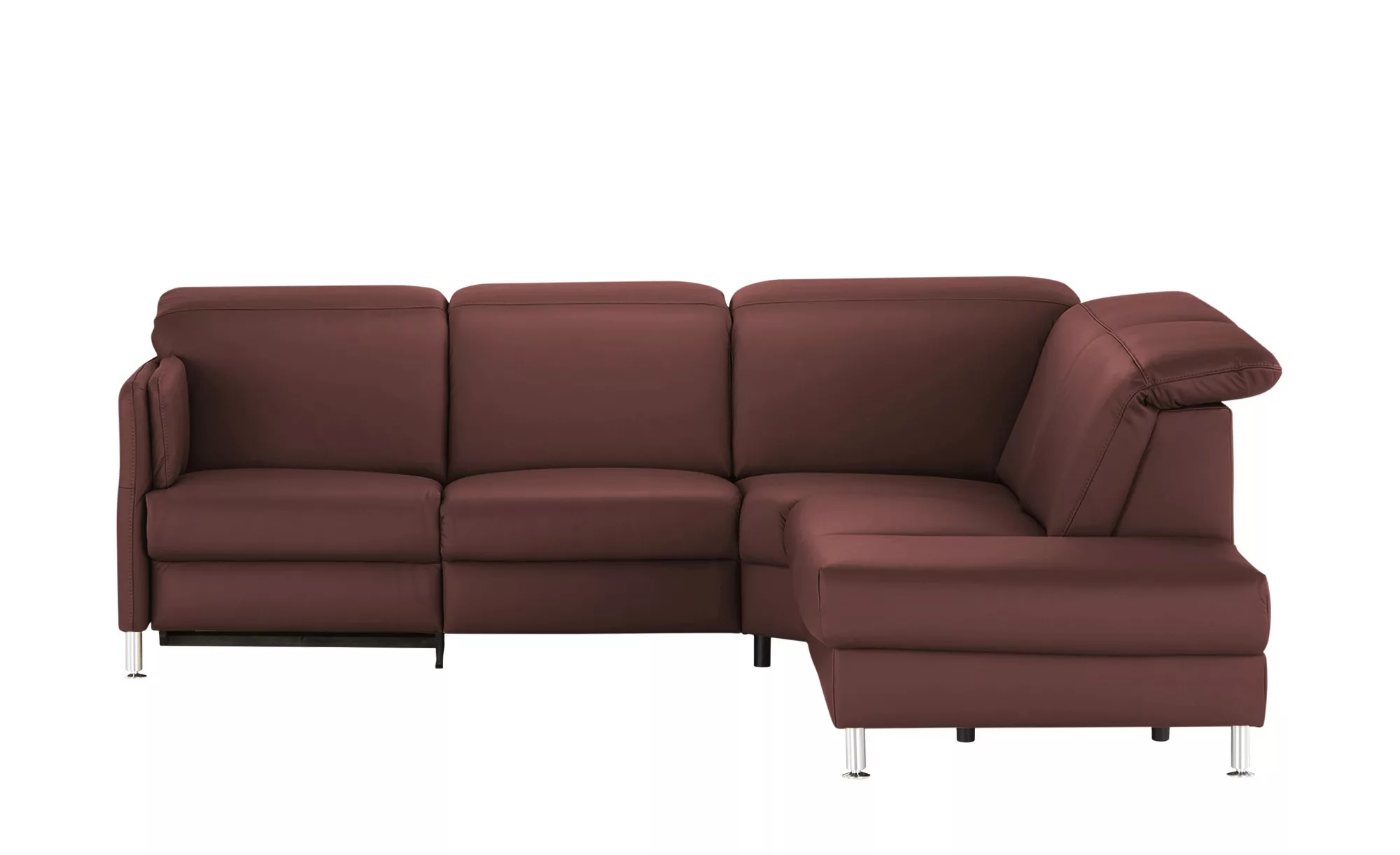 meinSofa Leder-Ecksofa  Leon ¦ rot ¦ Maße (cm): B: 259 H: 83 T: 236.0 Polst günstig online kaufen