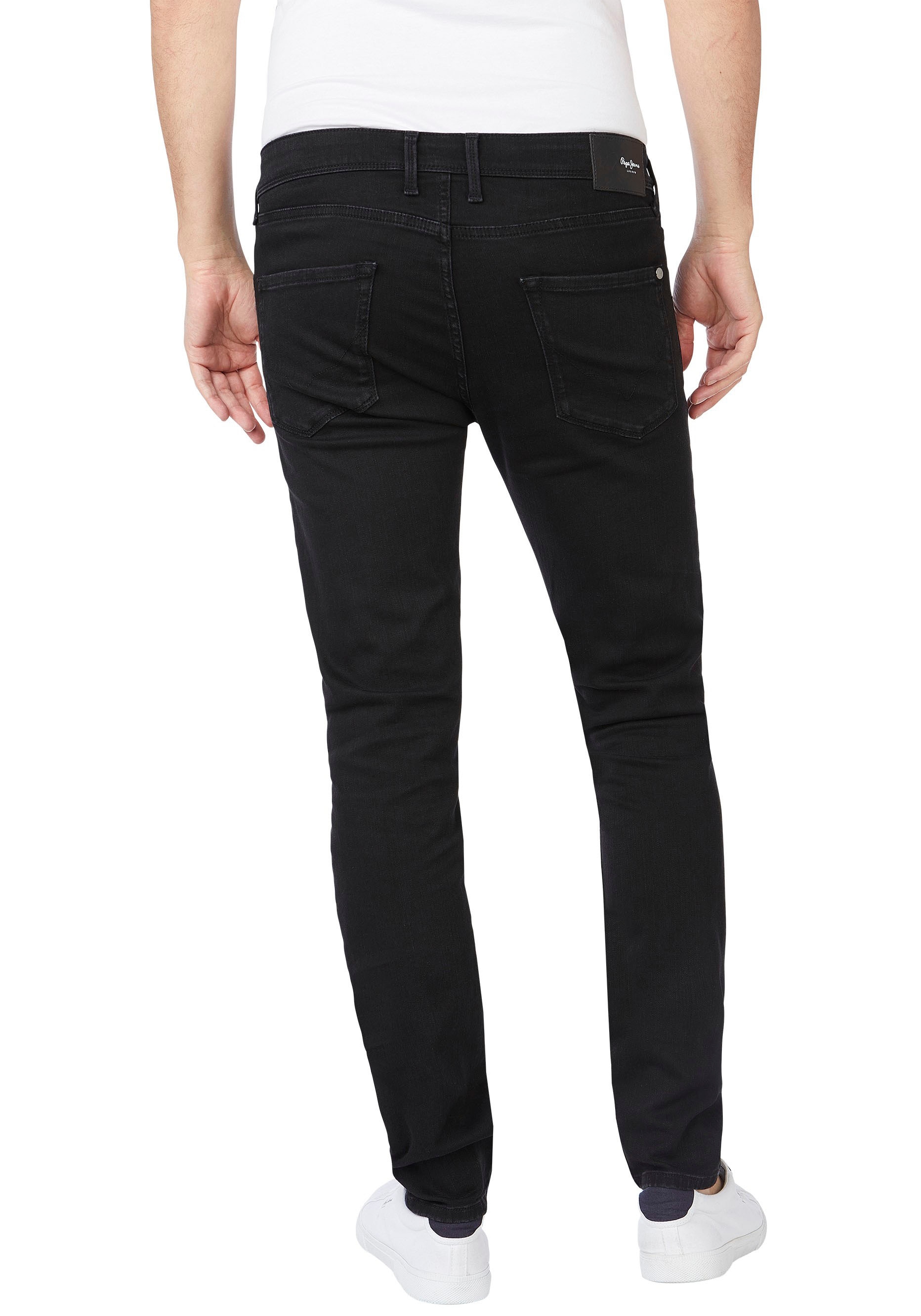 Pepe Jeans Herren Jeans Finsbury Skinny Fit - Schwarz - Clean Black günstig online kaufen