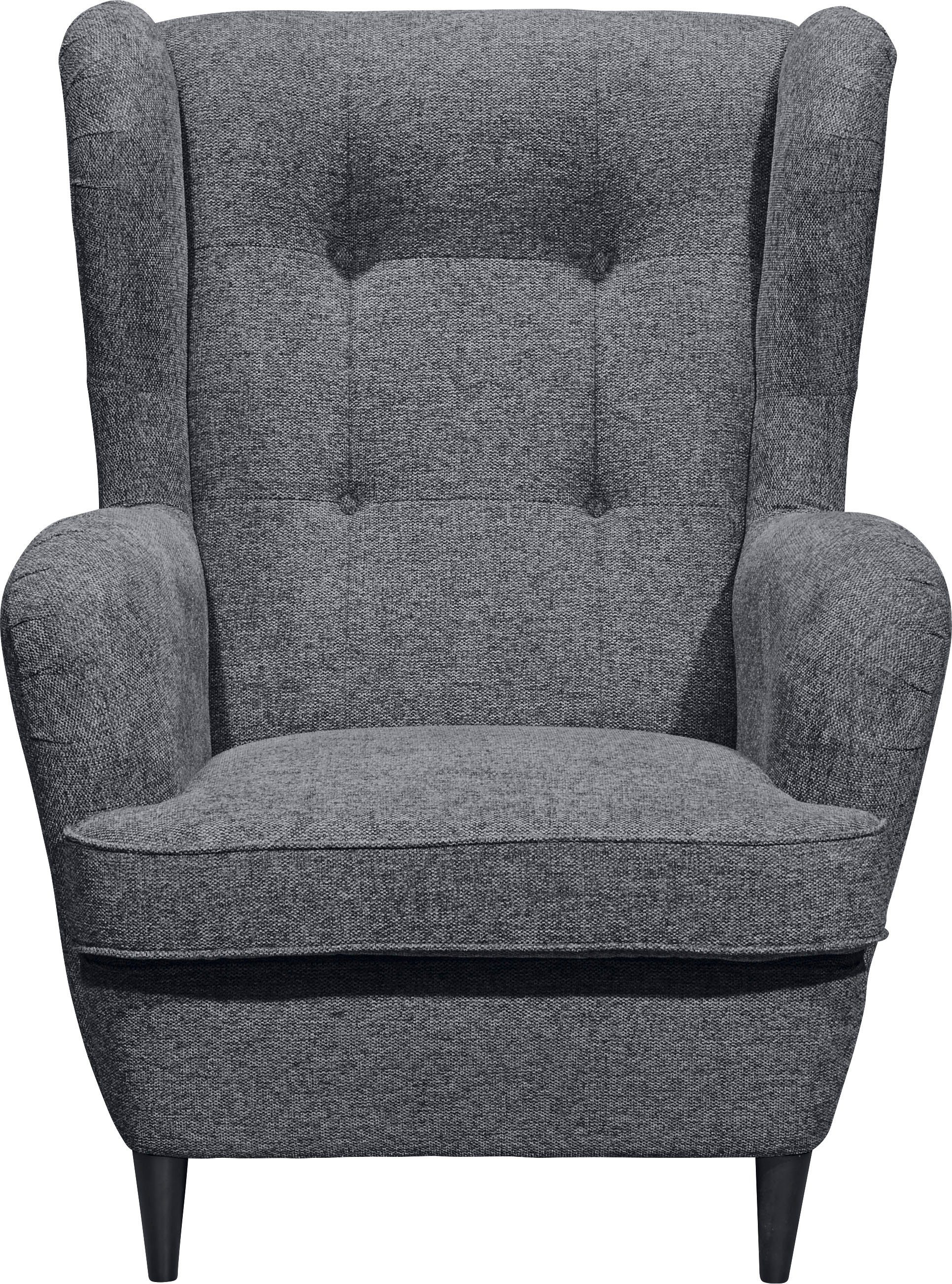 ED EXCITING DESIGN Ohrensessel "Oskar", mit Massivholzfüßen günstig online kaufen