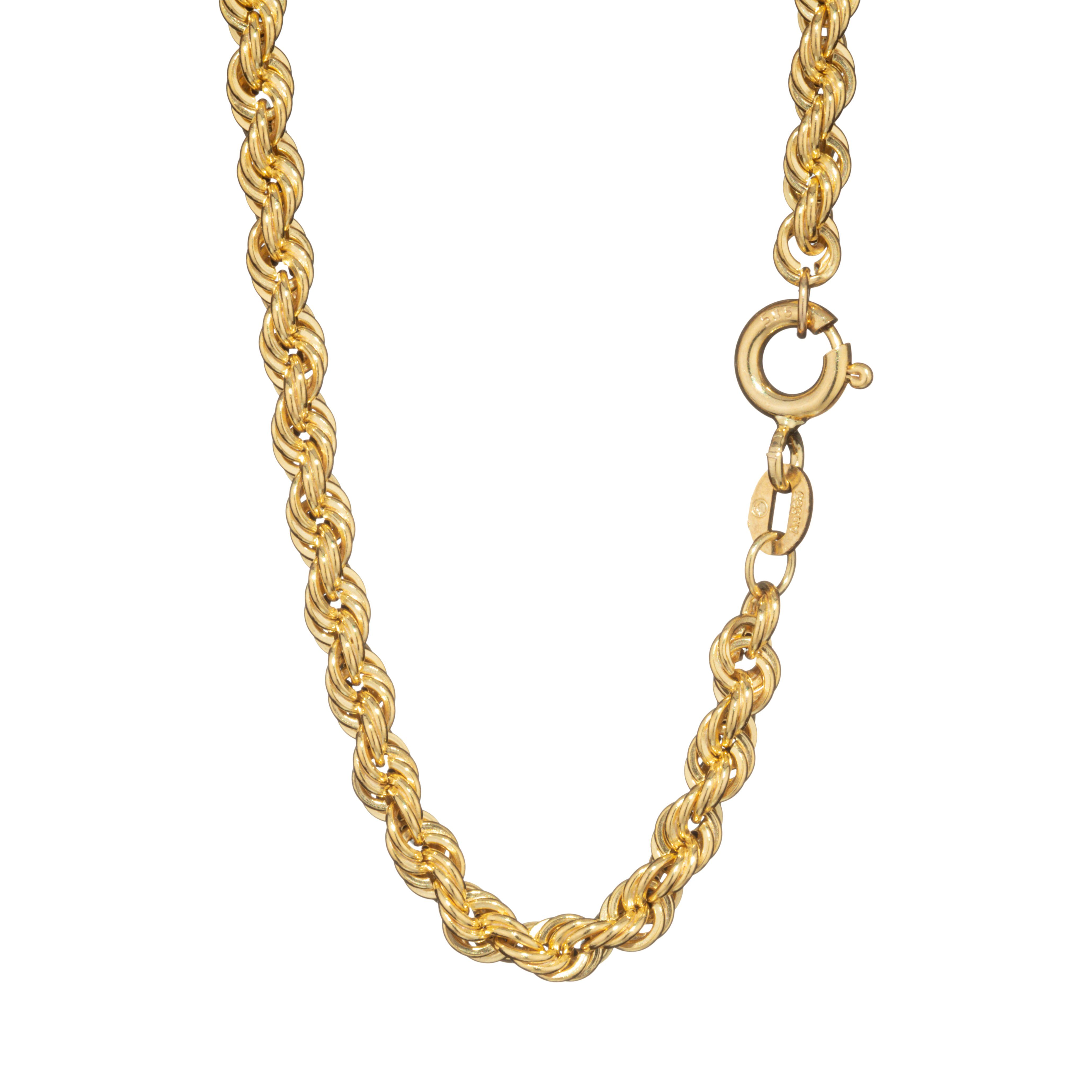 NKlaus Goldkette 45cm Zopfkette 585 Gelb günstig online kaufen