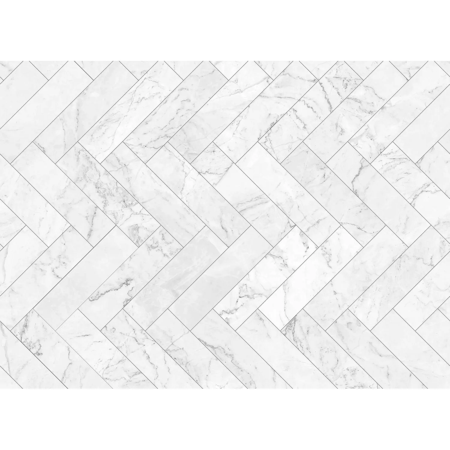 Fototapete Marmor Fliesen Muster Grau Weiß 3,50 m x 2,55 m FSC® günstig online kaufen