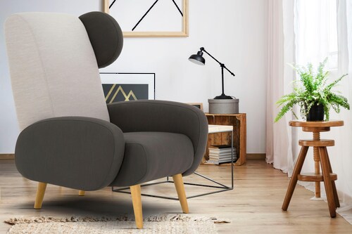 Home affaire Sessel "Gox Ohrensessel", in außergewöhnlicher stylischer Opti günstig online kaufen