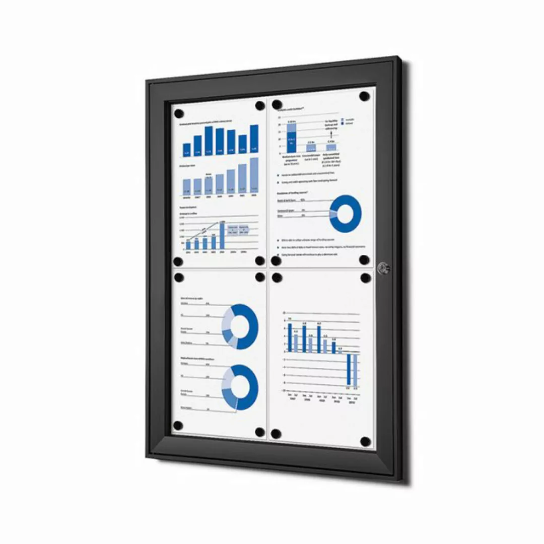 Showdown Displays Hängevitrine für Innen und Außen SCS - 4x DIN A4 - Alumin günstig online kaufen