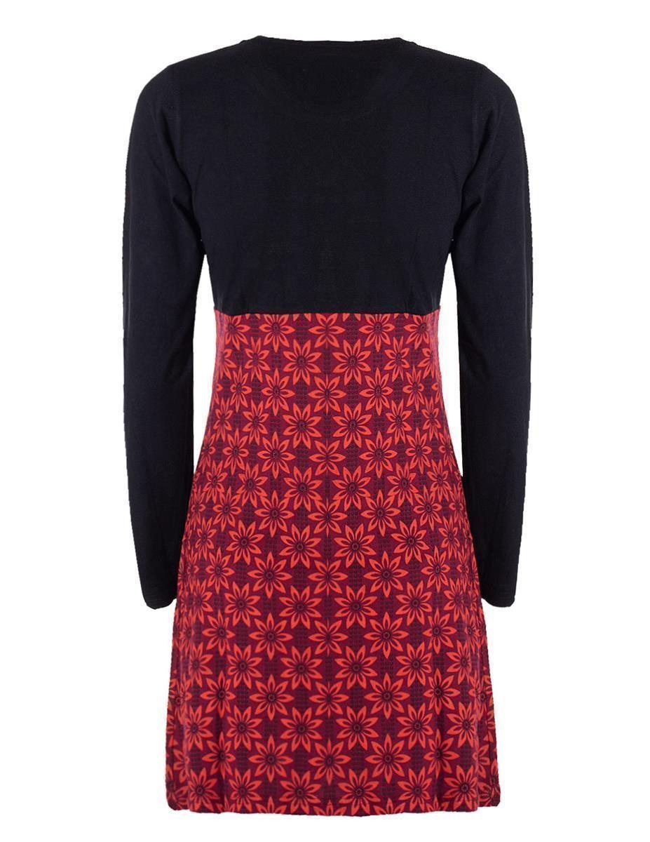Vishes Tunikakleid Damen Langarm Longshirt-Kleid Sweatkleid günstig online kaufen