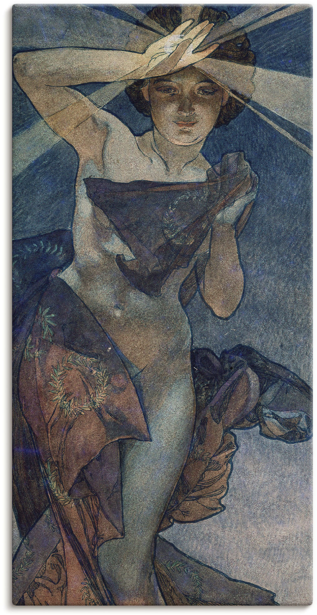Artland Wandbild "Sterne Der Morgenstern 1902", Frau, (1 St.), als Alubild, günstig online kaufen