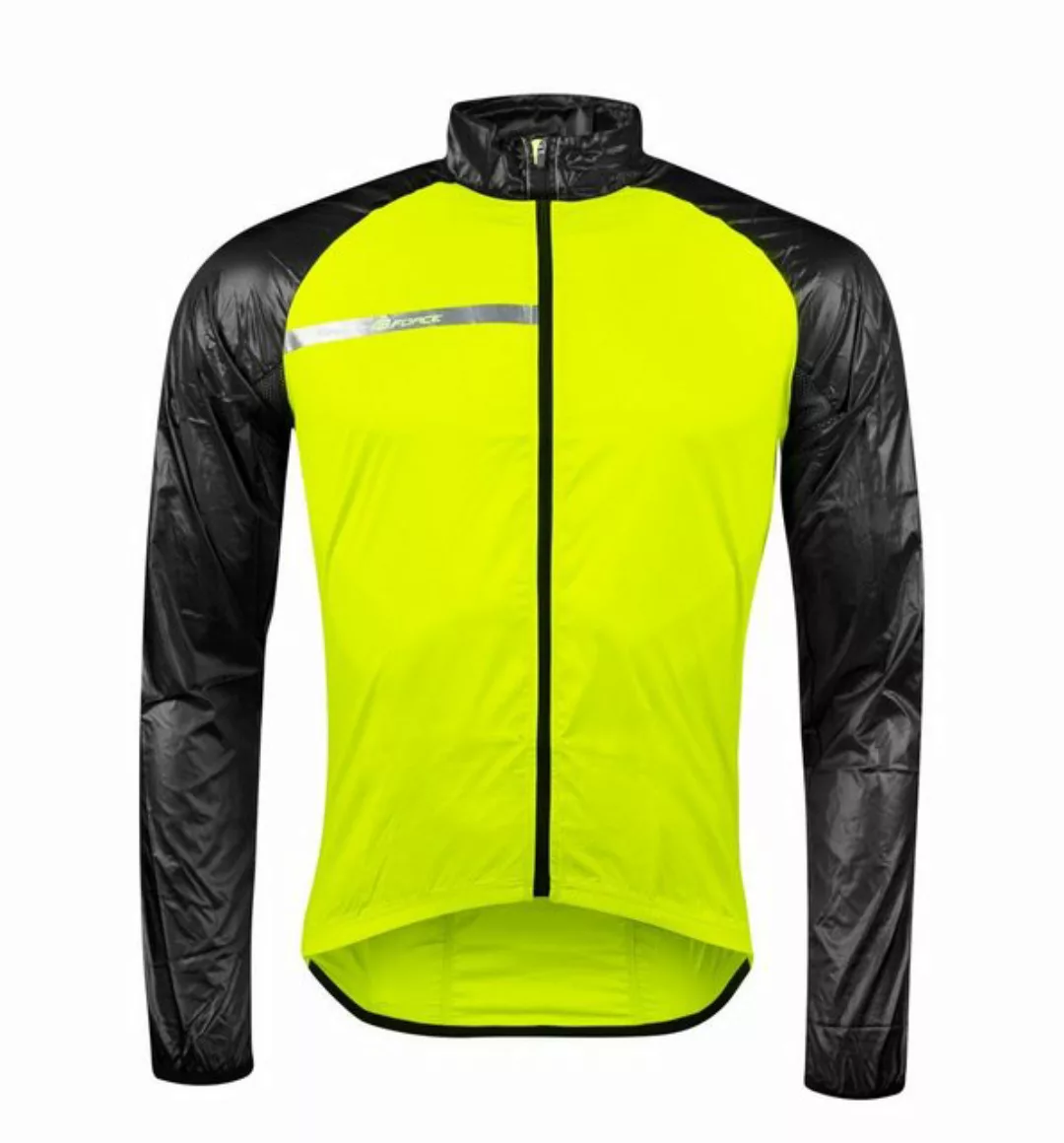 FORCE Fahrradjacke Jacke FORCE WINDPRO winddicht gelb-black +10 °C bis +15 günstig online kaufen