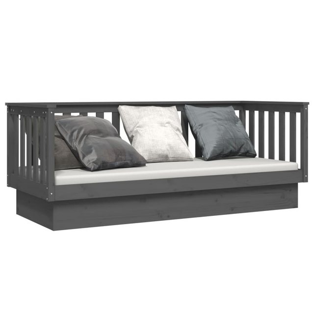 furnicato Bett Tagesbett Grau 75x190 cm Massivholz Kiefer (1-tlg) günstig online kaufen