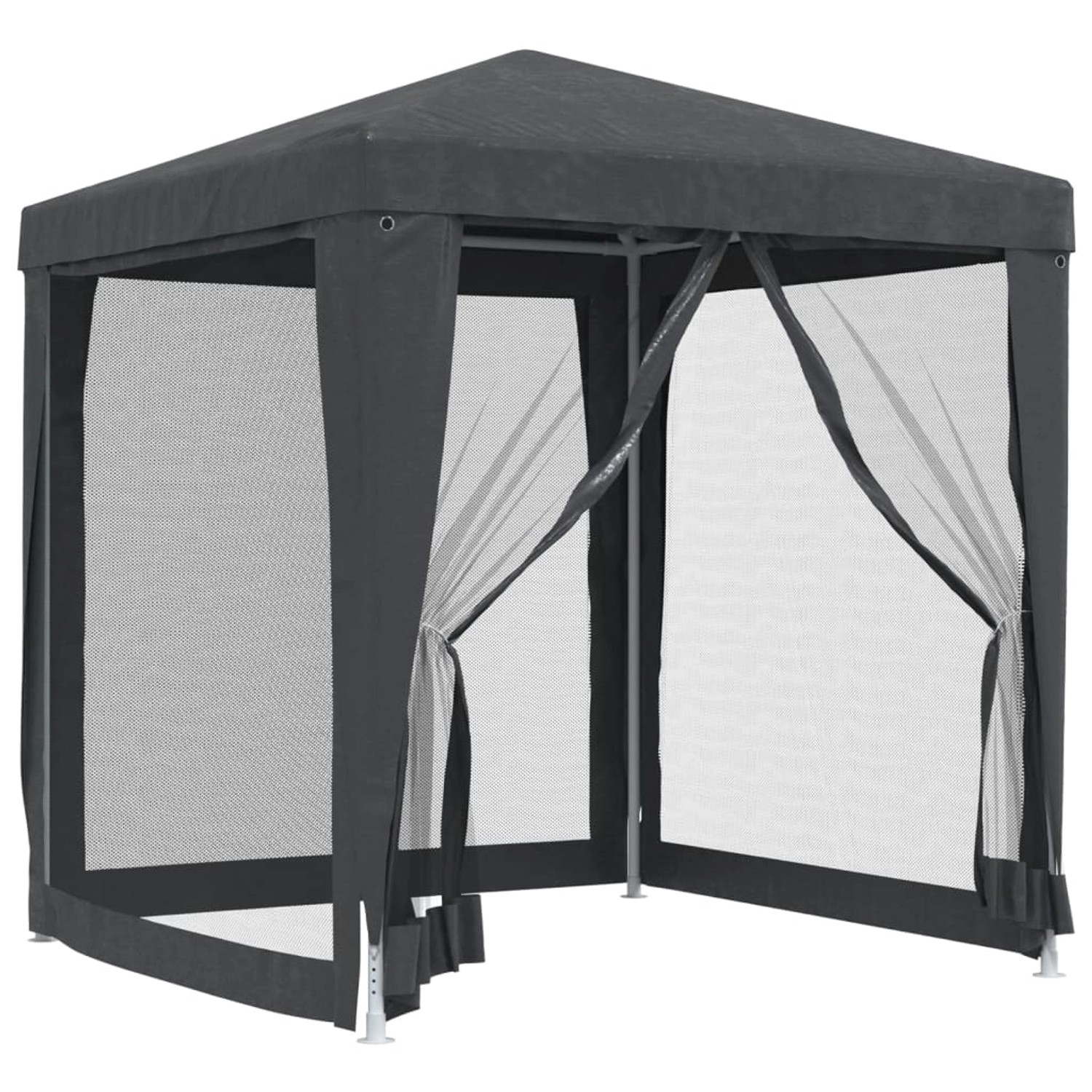 vidaXL Partyzelt mit 4 Mesh-Seitenwänden Anthrazit 2x2 m HDPE günstig online kaufen