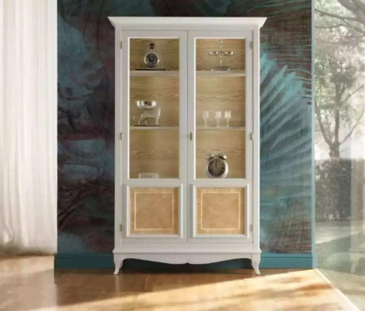 JVmoebel Glasvitrine Luxus Vitrine Holz Schrank Esszimmer Klassischе Design günstig online kaufen
