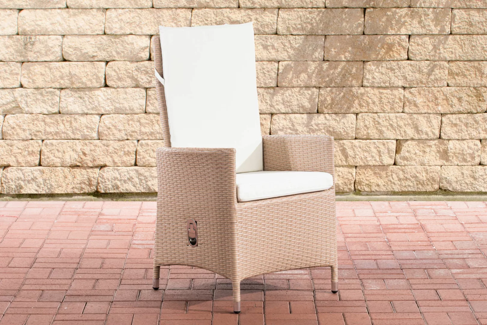 Polyrattan Stuhl Sevilla-sand-Cremeweiß günstig online kaufen