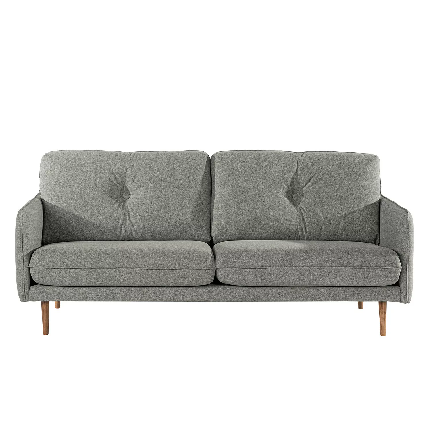 home24 Norrwood Sofa Pigna I 3-Sitzer Hellgrau Webstoff 208x86x94 cm günstig online kaufen