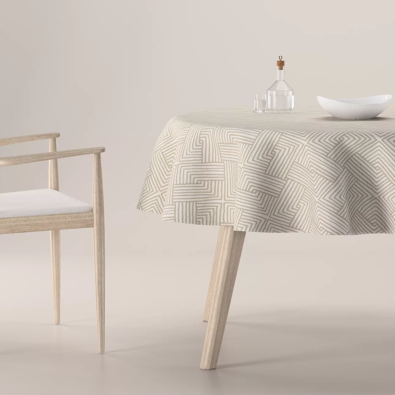 Runde Tischdecke, beige-creme, Sunny (143-44) günstig online kaufen