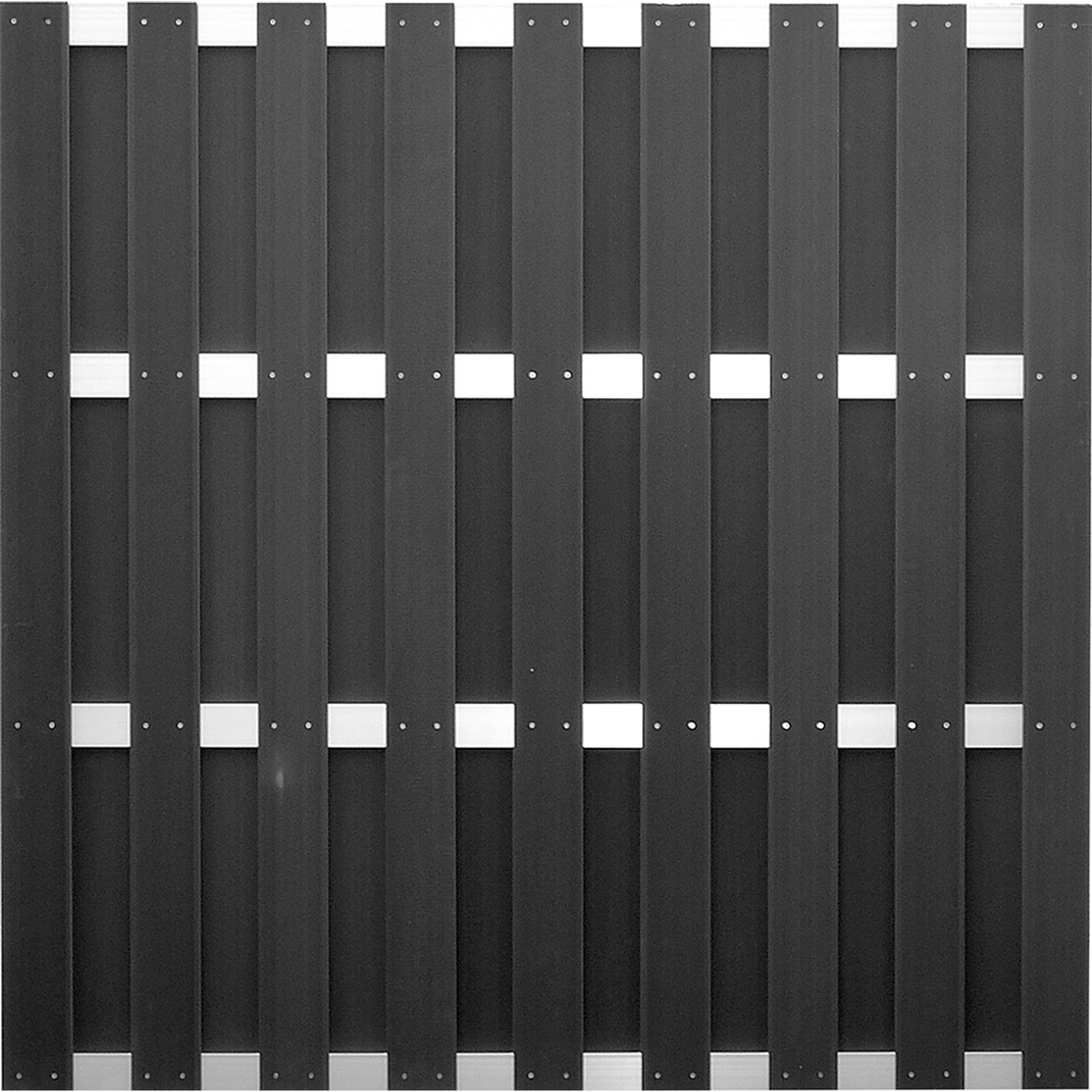 T&J Eldena-Serie WPC-Bretterzaun Anthrazit 180 x 180 cm günstig online kaufen