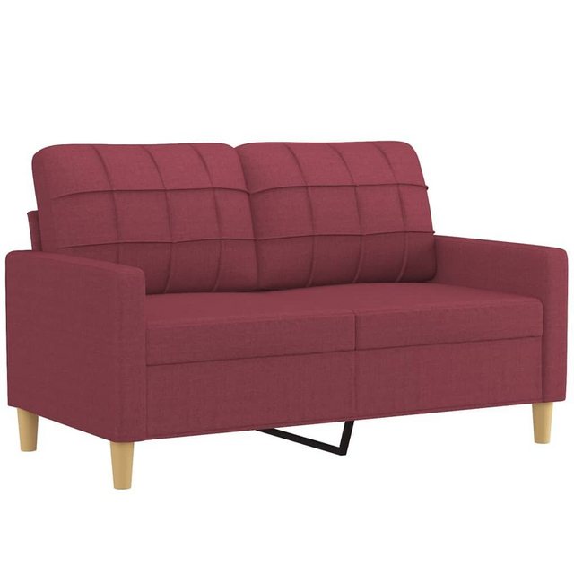 vidaXL Sofa 2-Sitzer-Sofa Couch Weinrot 120 cm Stoff günstig online kaufen