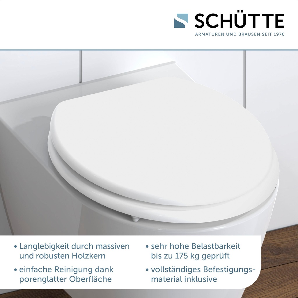 Schütte WC-Sitz, mit Holzkern, maximale Belastung der Klobrille 150 kg günstig online kaufen