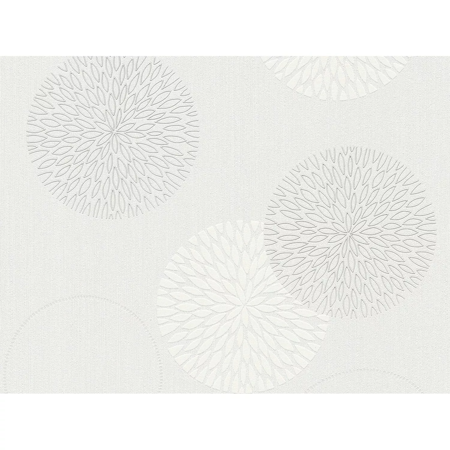Bricoflor Kreis Tapete mit Blumen im Modernen Stil Abstrakte Tapete mit Kre günstig online kaufen