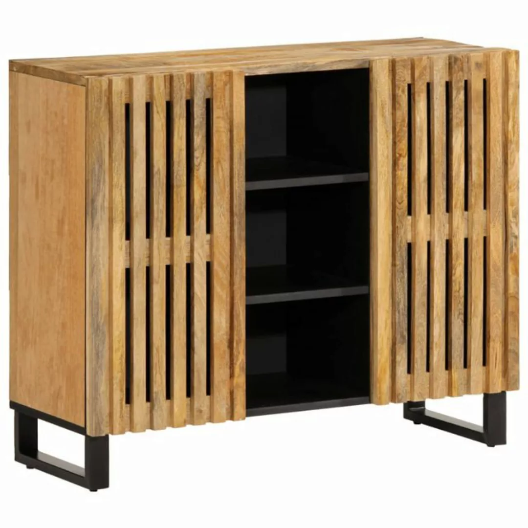 vidaXL Fächerschrank Sideboard 90x34x75 cm Raues Massivholz Mango (1-St) günstig online kaufen