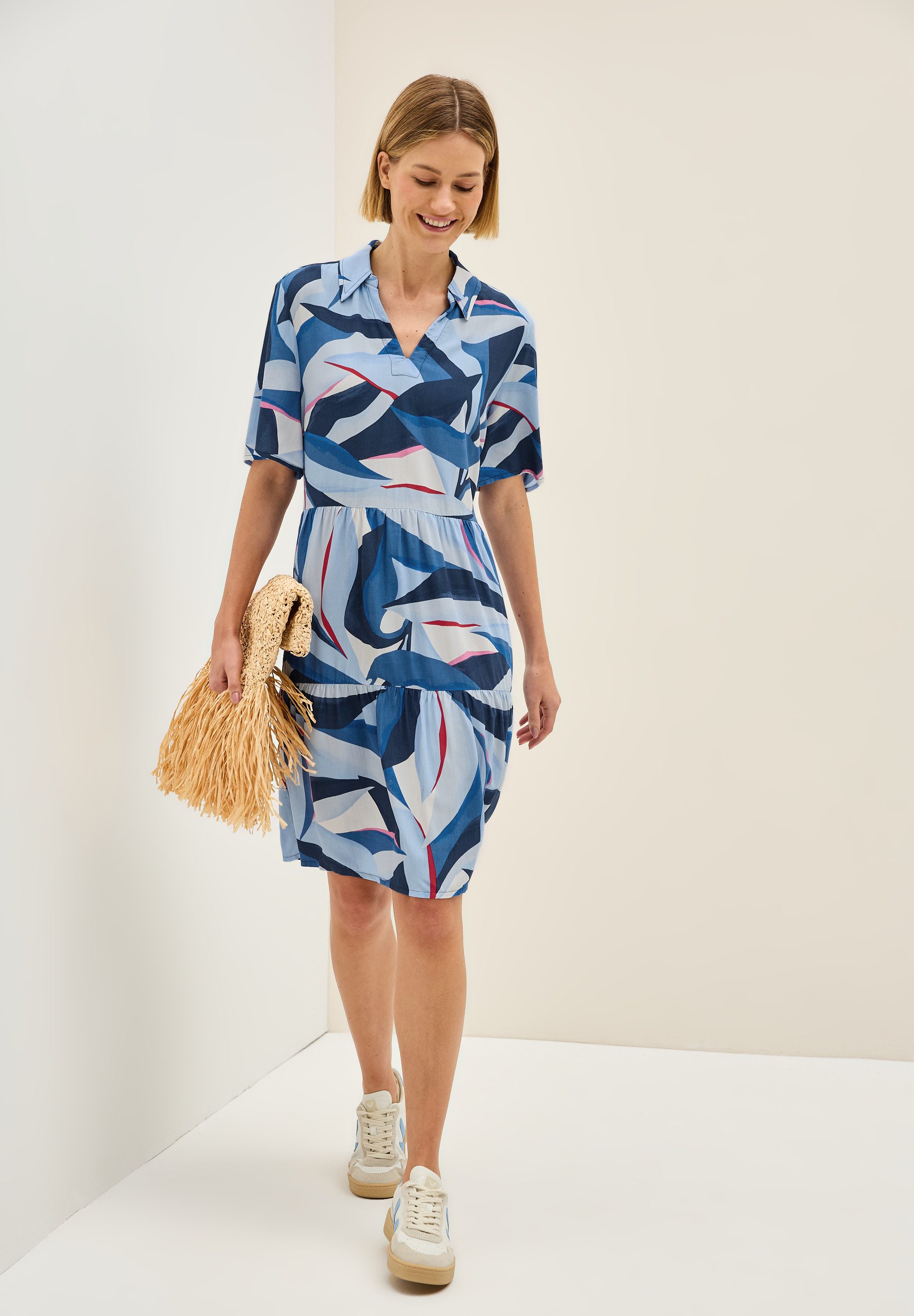 CECIL Volantkleid Sommerkleid mit grafischem Muster, günstig online kaufen