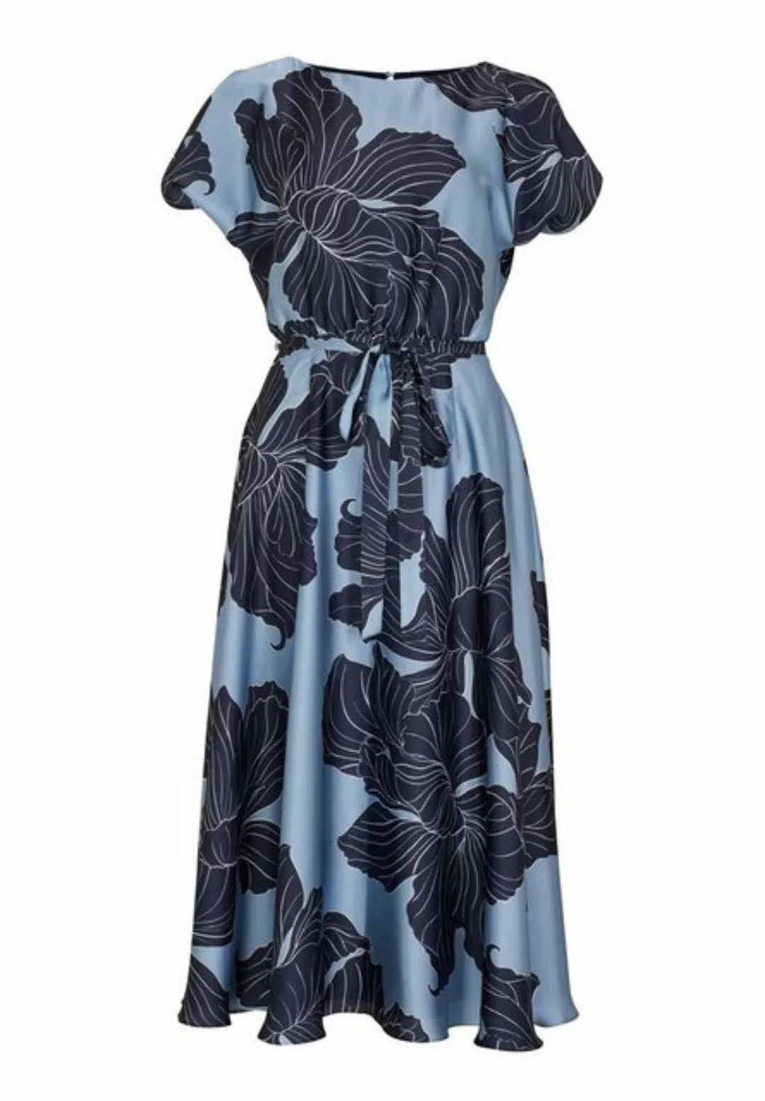 SWING Abendkleid Midikleid aus Satin mit Blumendruck günstig online kaufen