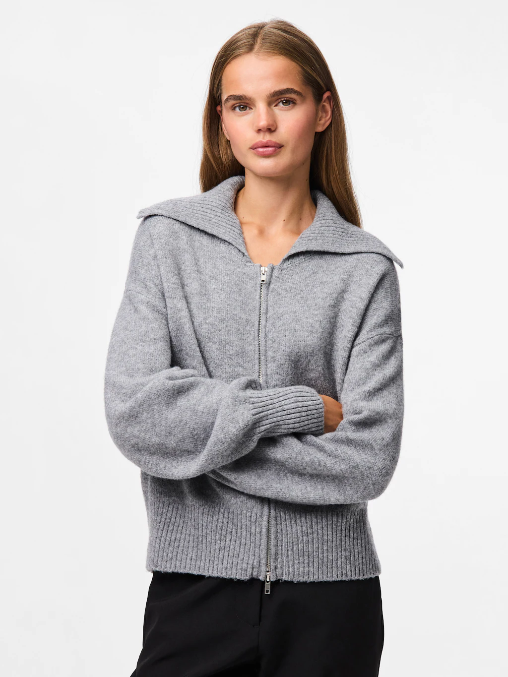pieces Strickjacke "PCMALOU LS ZIP KNIT CARDIGAN NOOS BC" günstig online kaufen