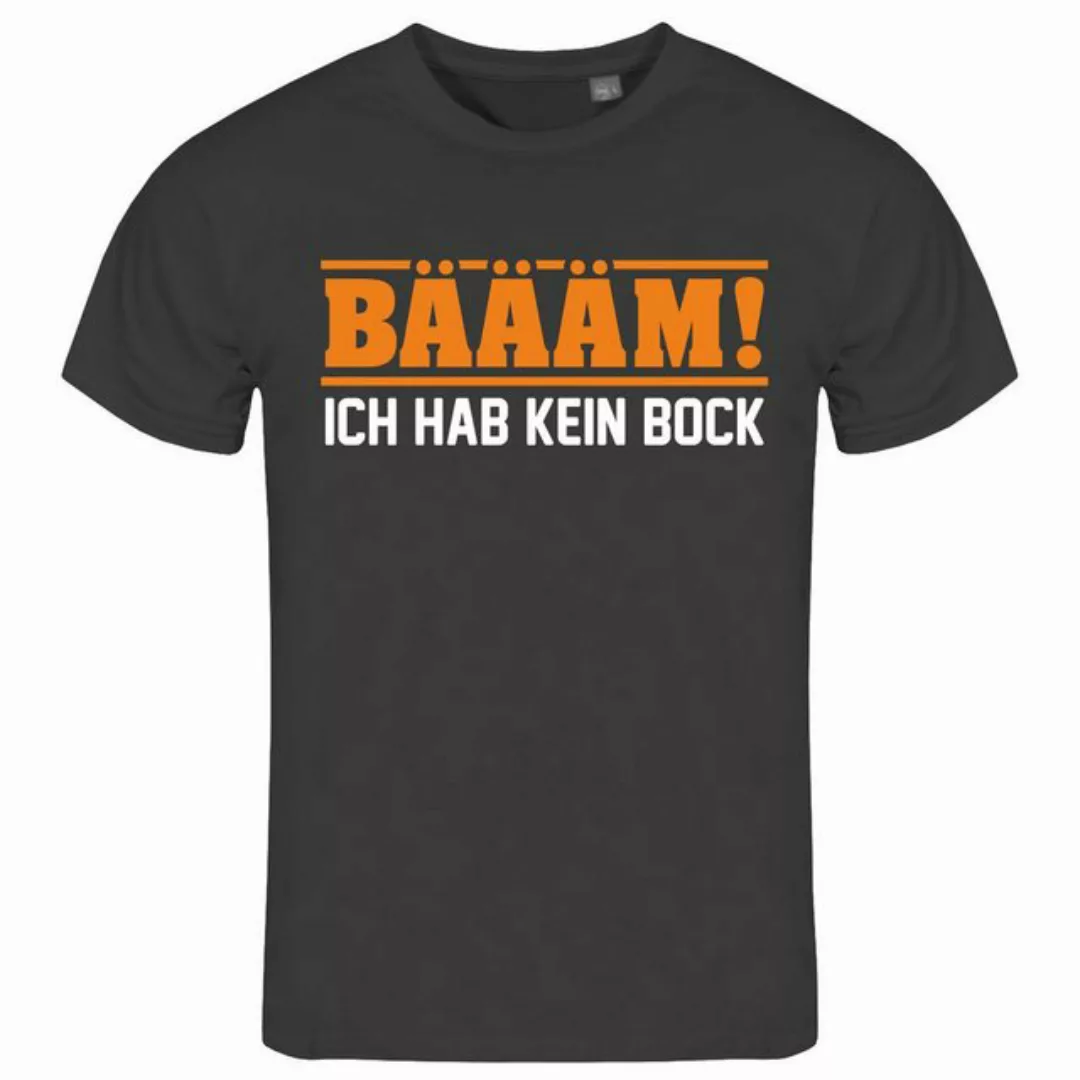 deinshirt Print-Shirt Herren T-Shirt BÄÄÄM Ich hab kein bock mehr ORANGE Fu günstig online kaufen