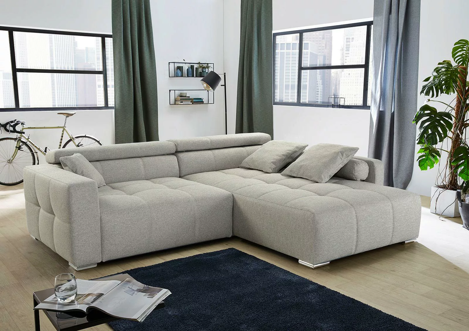 Jockenhöfer Gruppe Ecksofa Salerno L-Form, im Big-Sofa-Style, mit Kopf- bzw günstig online kaufen