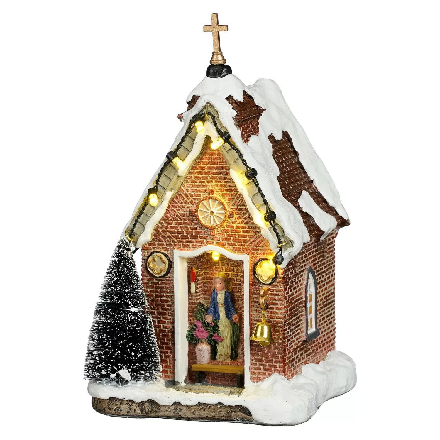 Luville Weihnachtsdorf Miniatur-Kapelle mit Maria 10 cm x 9,5 cm x 17 cm günstig online kaufen